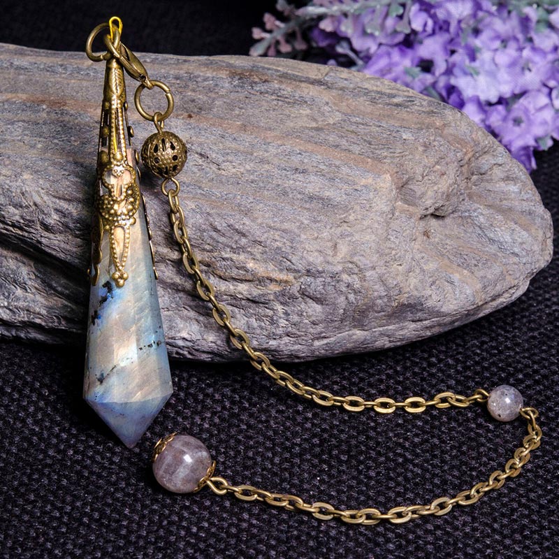 Grey Labradorite Protection Pendulum - image 3