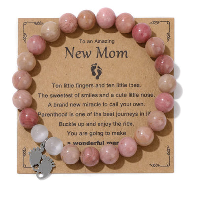 Olivenorma "New Mother" Gift Natural Stone Beaded Bracelet