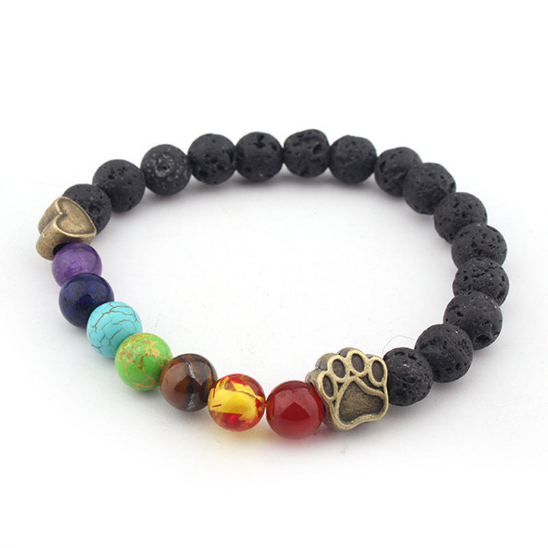 Olivenorma Lava Stone Chakra Protection Necklace