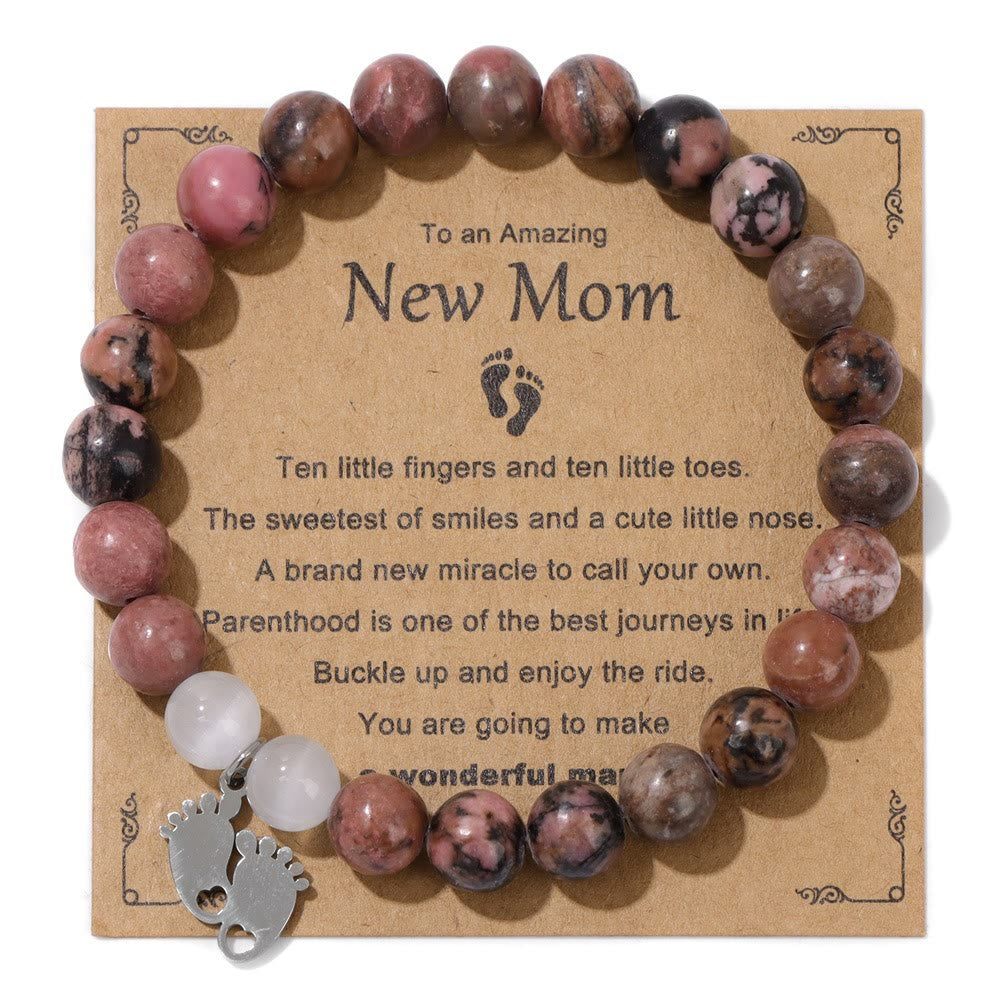 Olivenorma "New Mother" Gift Natural Stone Beaded Bracelet