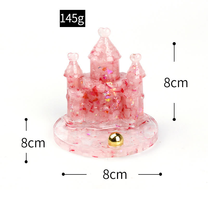 Olivenorma Natural Crystal Gravel Epoxy Castle Mobile Phone Holder