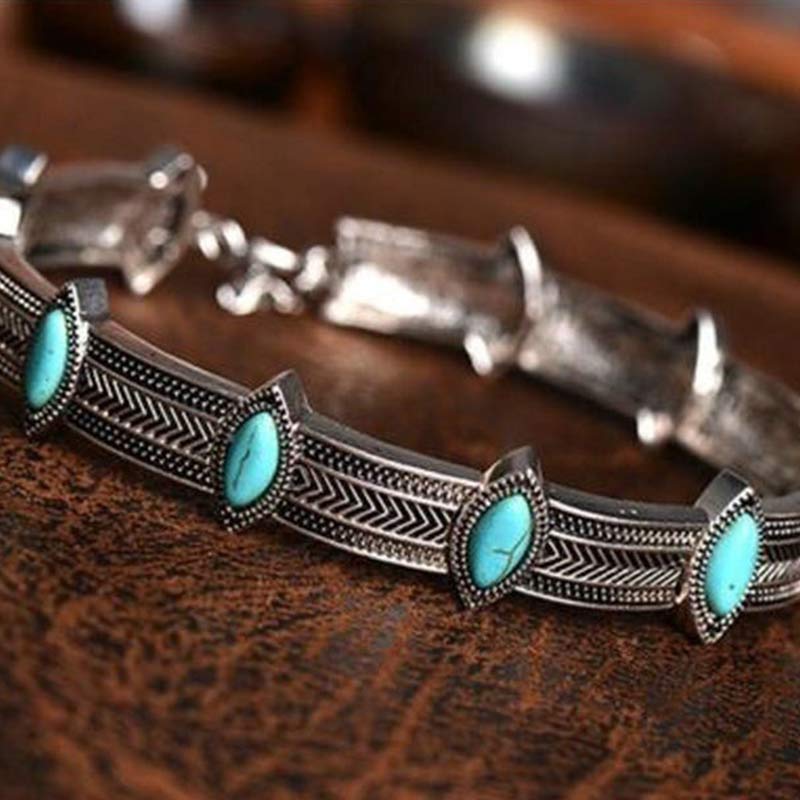 Retro Style Turquoise Ethnic Collar Choker Necklace