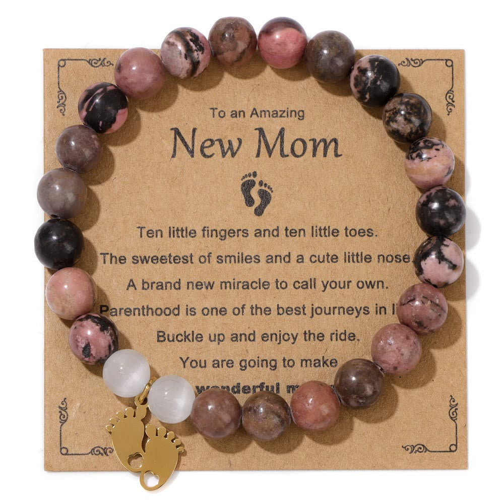 Olivenorma "New Mother" Gift Natural Stone Beaded Bracelet