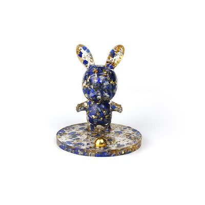 Olivenorma Natural Crystal Gravel Epoxy Rabbit Mobile Phone Holder