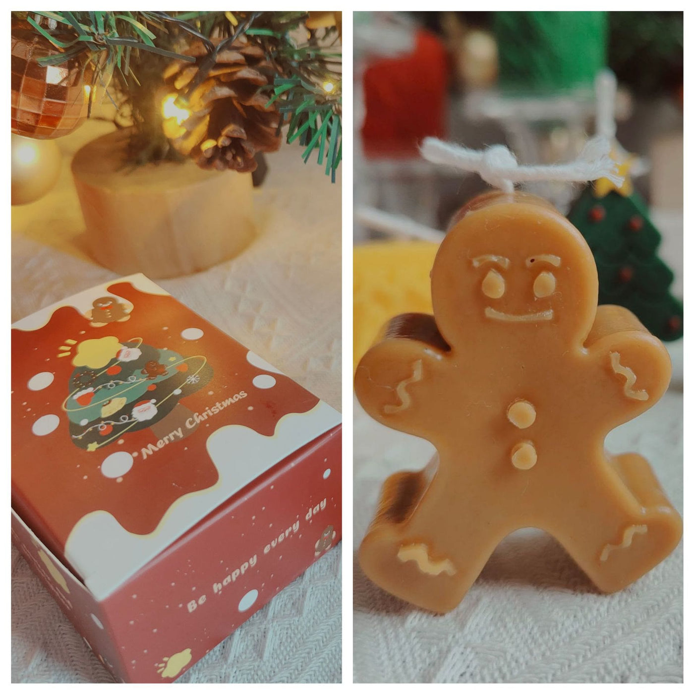 Olivenorma Christmas Cake Cookie Model Candle