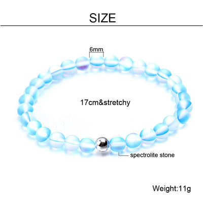 Olivenorma Blue Crystal Glass Bead Bracelet