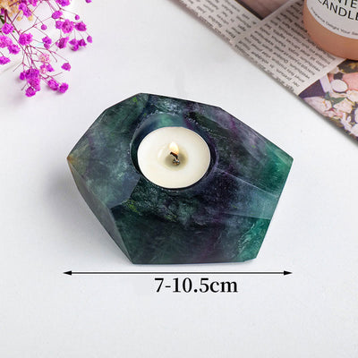 Olivenorma Green Fluorite Polish Candle Holder Natural Stone