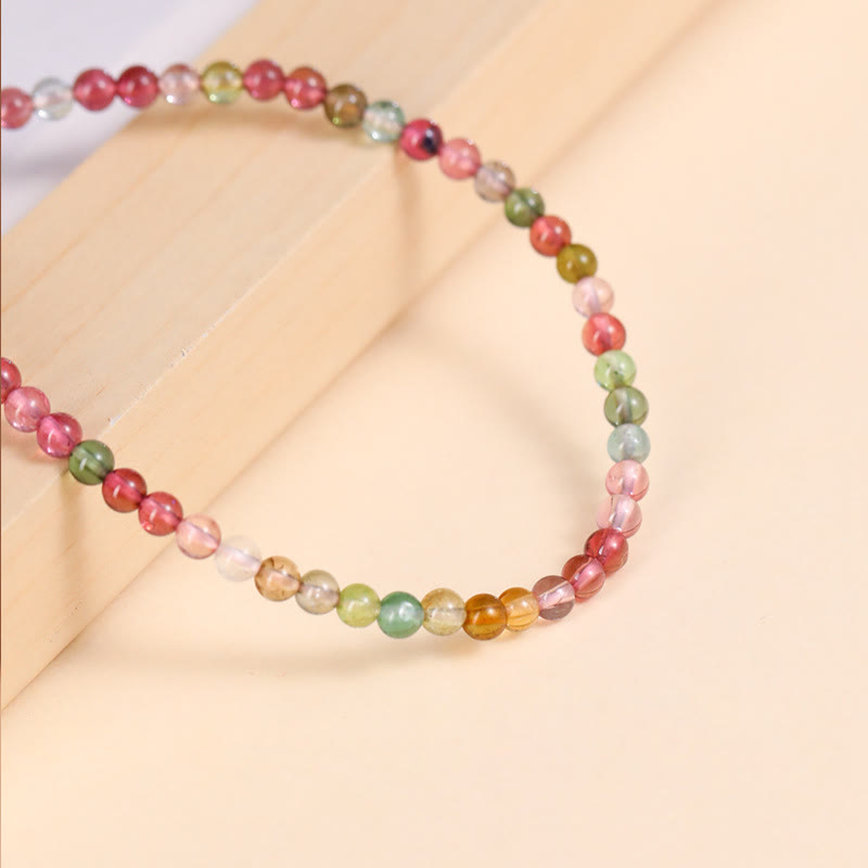 Olivenorma Natural Tourmaline 3cm Beaded Lucky Bracelet