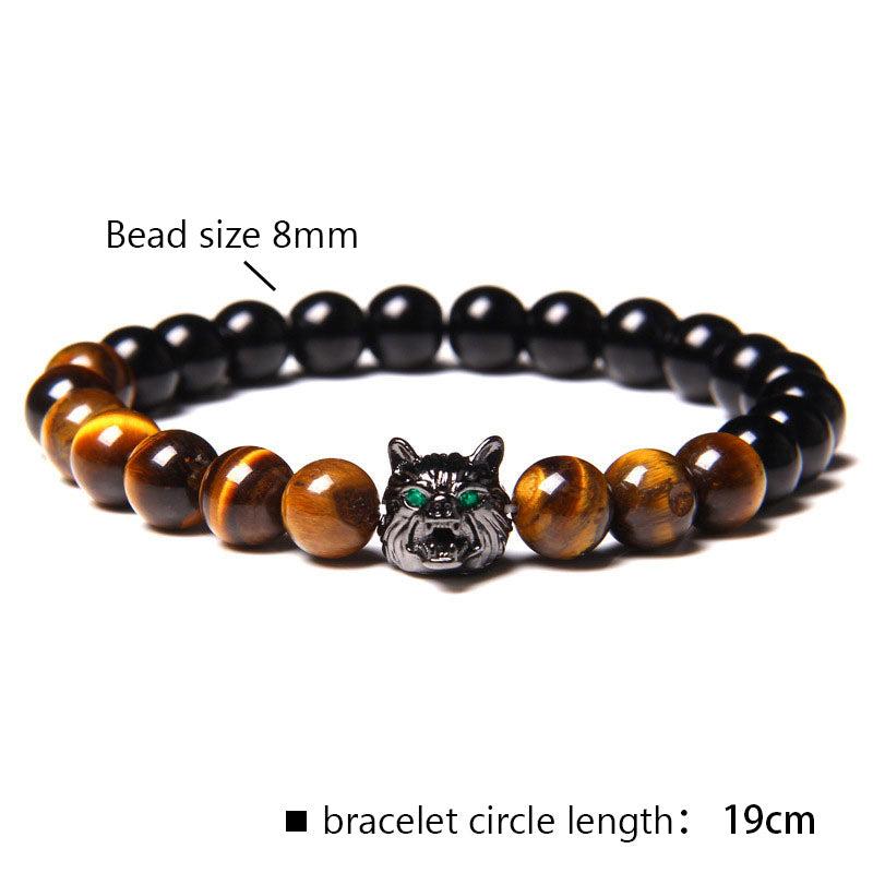 Olivenorma Tiger Eye Wolf Bracelet