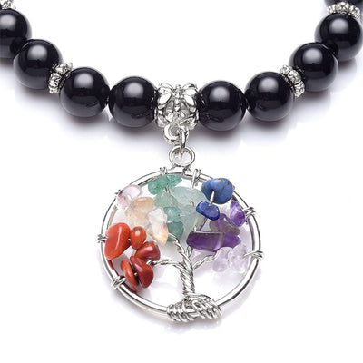 Chakra Tree Of Life Amethyst Bracelet