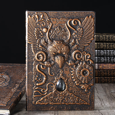 Olivenorma Crystal Stone Demonic Eagle Relief Decorative Notebook