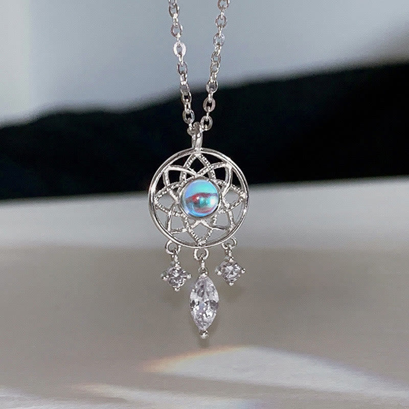 Olivenorma Handmade Dreamcatcher With Moonstone Necklace