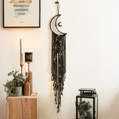 Olivenorma Bohemian Moon Dream Macrame Woven Wall Decor