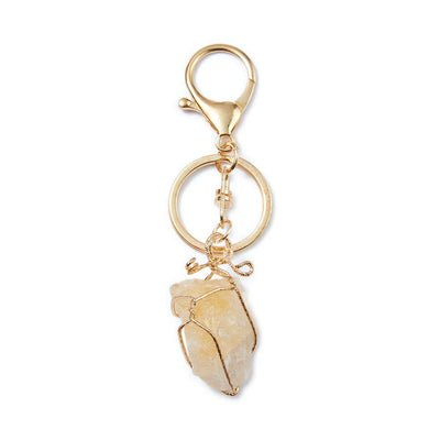 Olivenorma Raw Crystal Keychain Gemstone Pendant Keychain