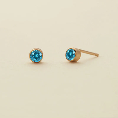 Olivenorma Birthstone Zircon Simple Earrings