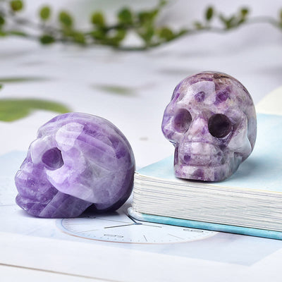 Olivenorma Crystal Engraved Skull Crafts Gemstone Decoration