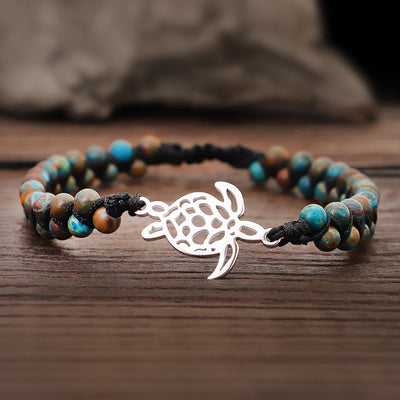 Natural Stone Turtle Bracelet