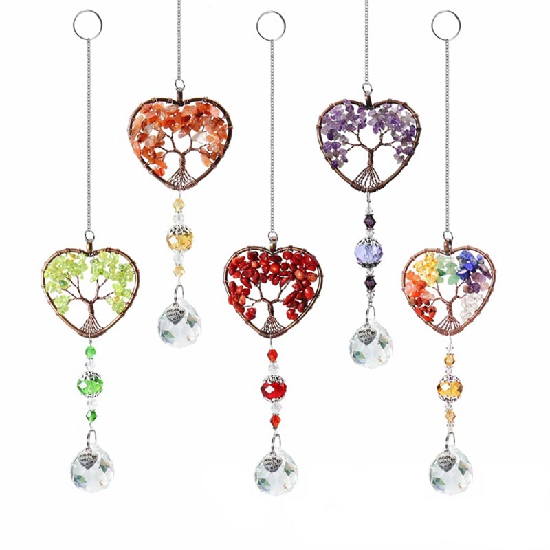 Olivenorma Chakra Stones Tree Of Life Wall Hanging Orgone Energy Home Decoration