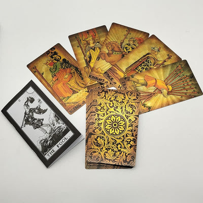 Olivenorma Antique Style Gold Foil Tarot Cards