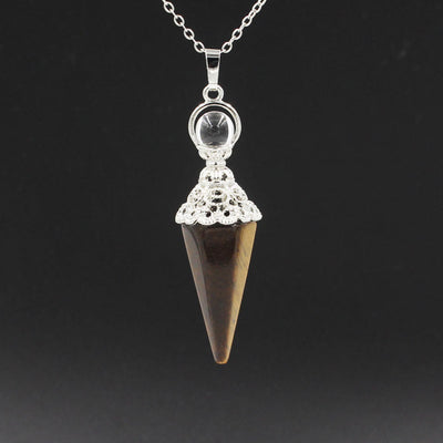 Olivenorma Healing Crystal Point Pendant Necklaces