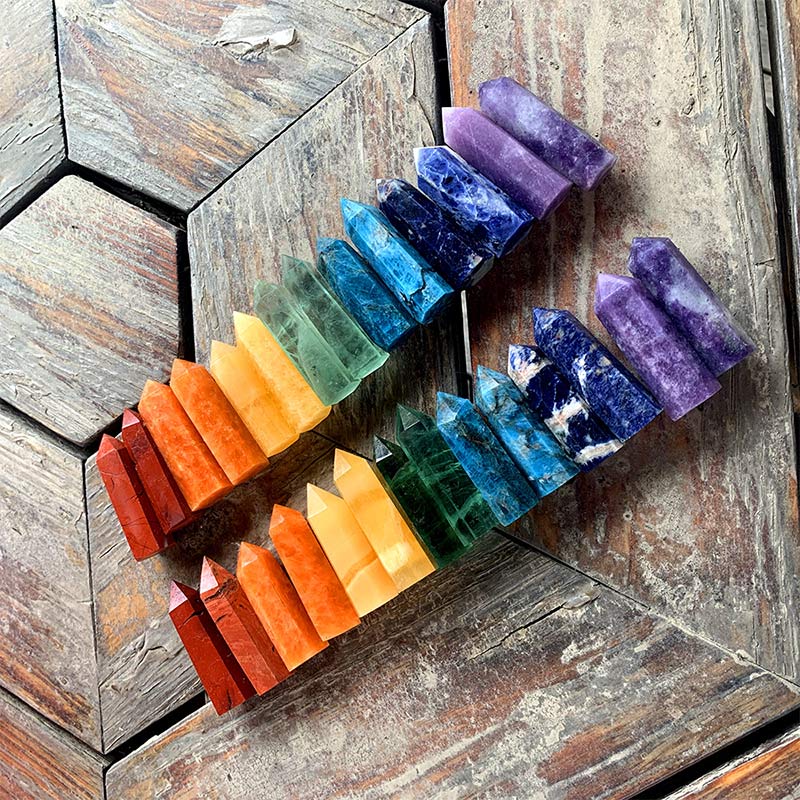 Chakra Crystal Wands Tower Crystal Set