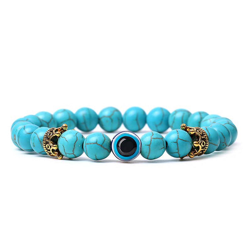 Olivenorma Turquoise With Evil Eye Protection Bracelet