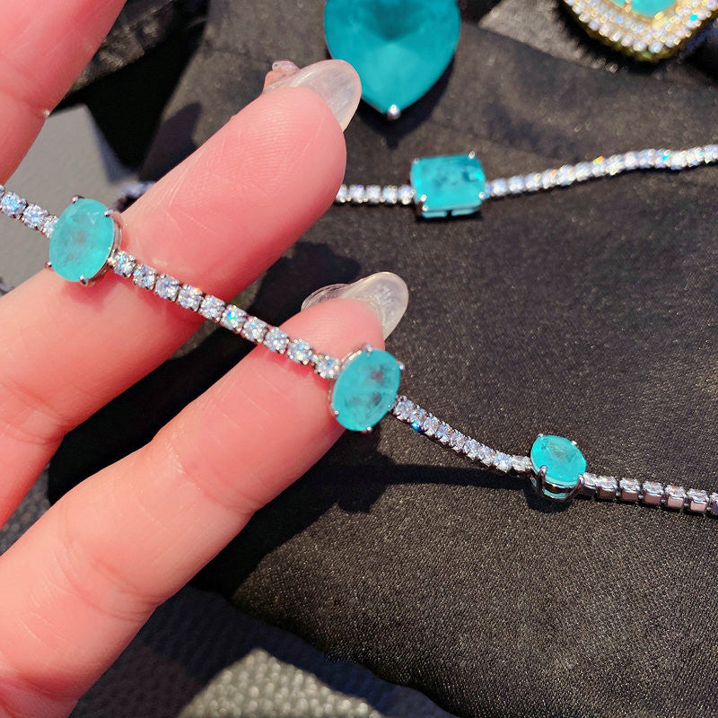 Olivenorma Three Paraiba Tourmaline Bracelet