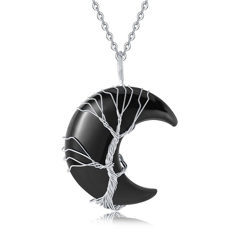 (Clearance 30% OFF / CODE: OFF30) - Olivenorma Natural Chakra Moon Necklace