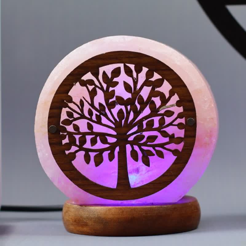 Olivenorma Circle Tree Of Life  Himalayan Pink Salt Lamp