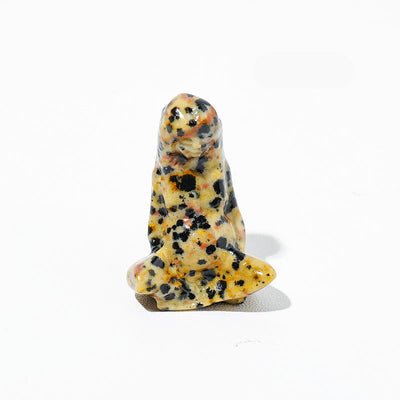 Olivenorma Natural Rough Stone Goddess Gaia Carving Gemstone Decoration - Dalmatian Jasper - image 3