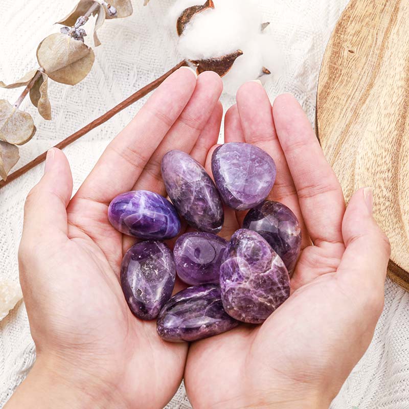 Olivenorma Amethyst Natural Tumbled Stone Set