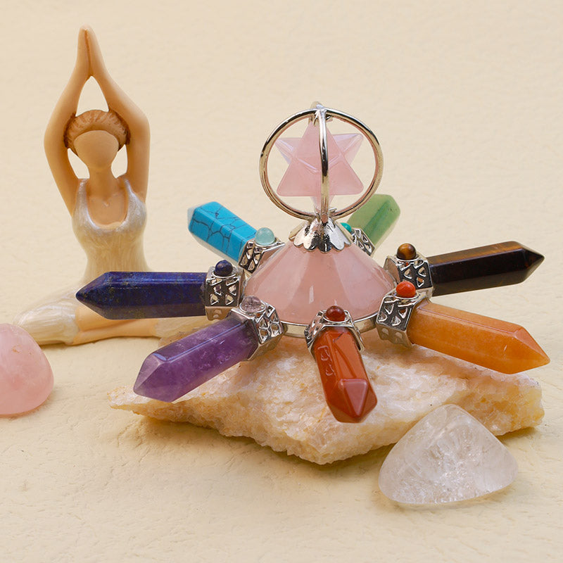 Olivenorma Natural Crystal Chakra Decoration