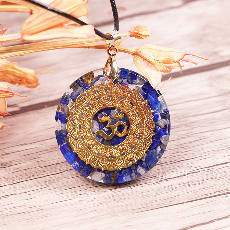 Olivenorma Raise Consciousness - Lapis Lazuli Orgone Energy Necklace - Round Lapis Lazuli - YES PLEASE $8 - image 8