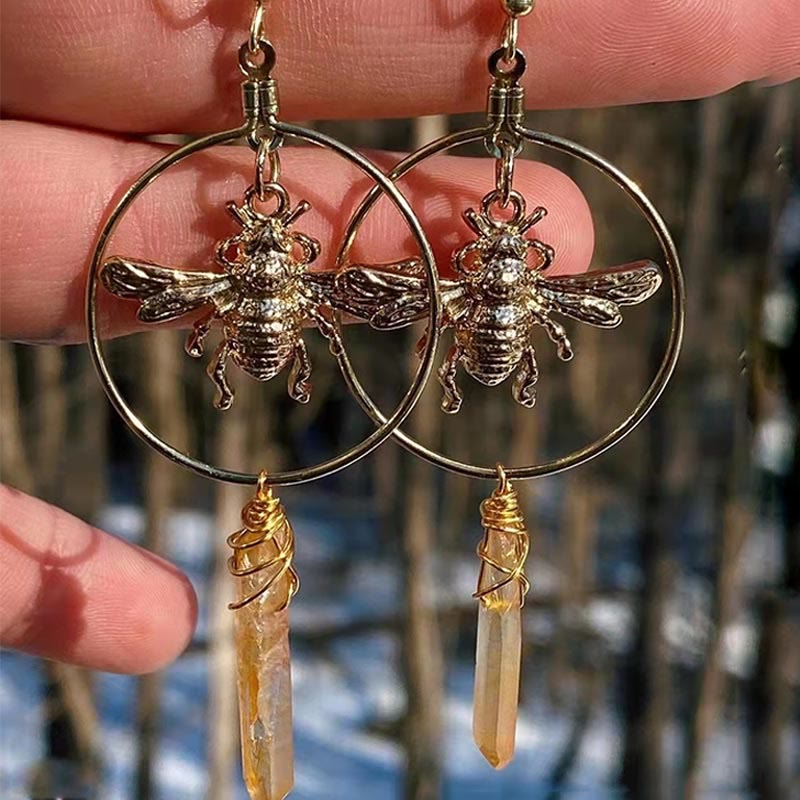 (Clearance 30% OFF / CODE: OFF30) - Natural Crystal Moon Star Mushroom Accessory Earrings