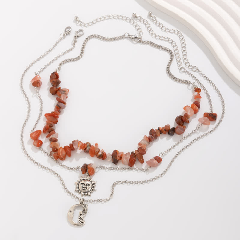 Olivenorma Ethnic Gravel Beads Sun Tree Of Life Necklace