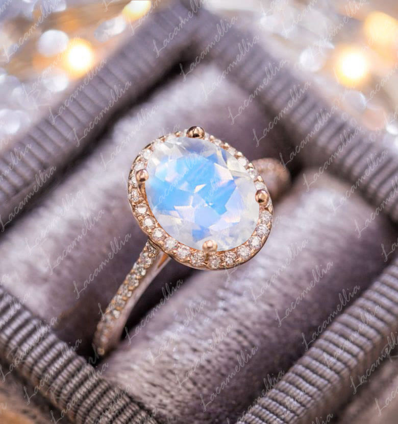 Olivenorma Luxury Moonstone Rose Gold Ring