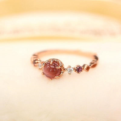 Olivenorma Garnet Engagement Wedding Ring  - image 5