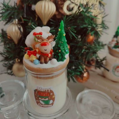 Olivenorma Christmas Santa Decor Candle