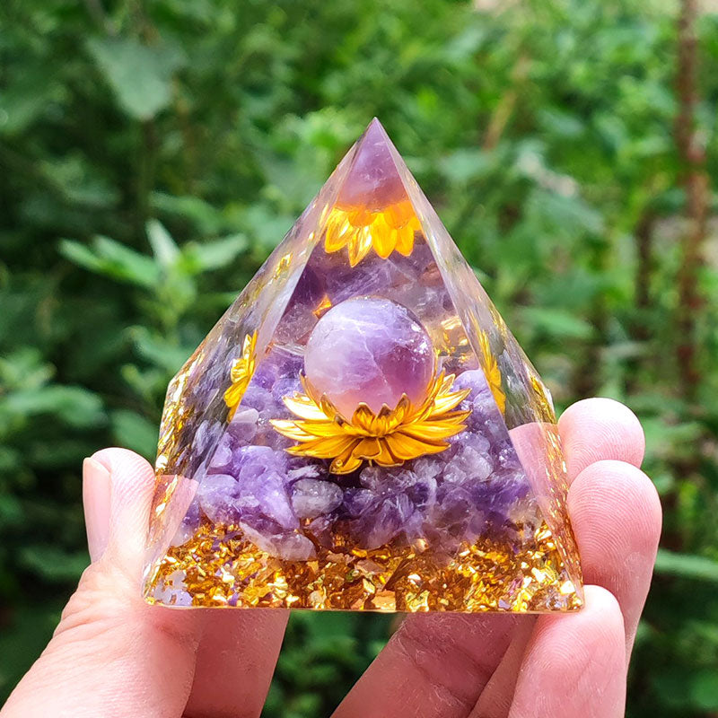 (Clearance 30% OFF / CODE: OFF30) - Olivenorma Lepidolite Stone Orgone Pyramid