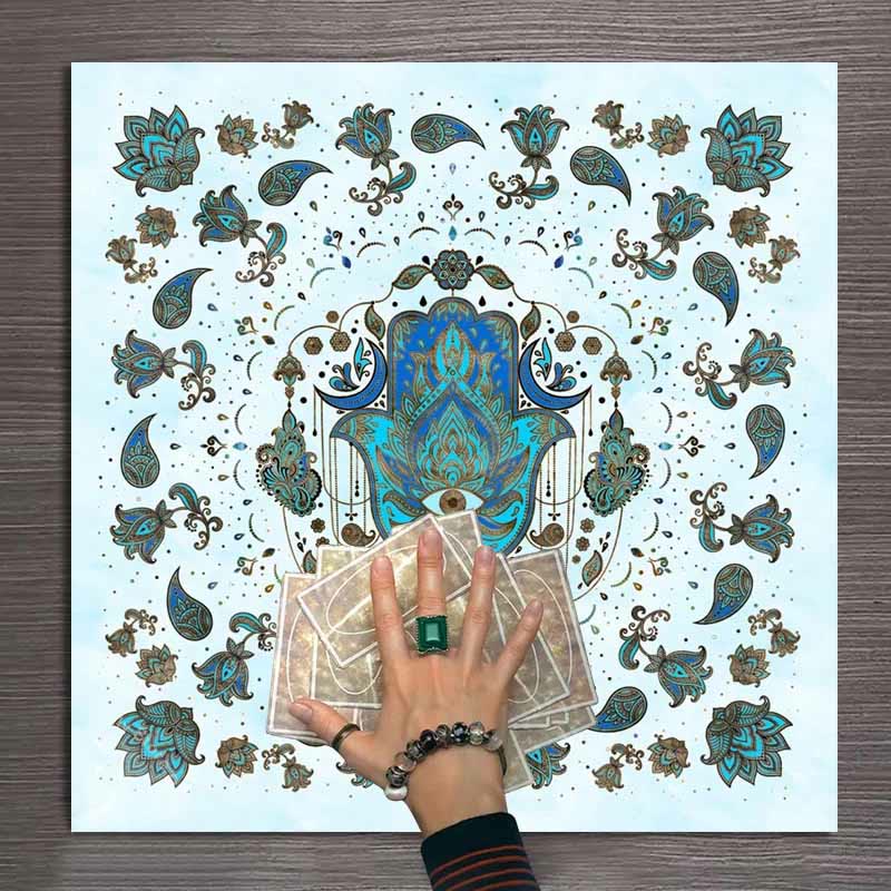 Olivenorma Hamsa Hand Witchcraft Astrology Tarot Tablecloth