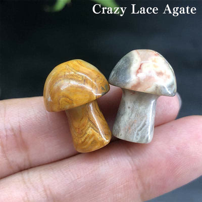 Olivenorma Natural Crystal Mini Mushroom Decoration