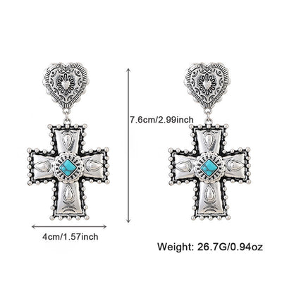 Olivenorma Love Cross Antique Silver Design Alloy Jewelry Set