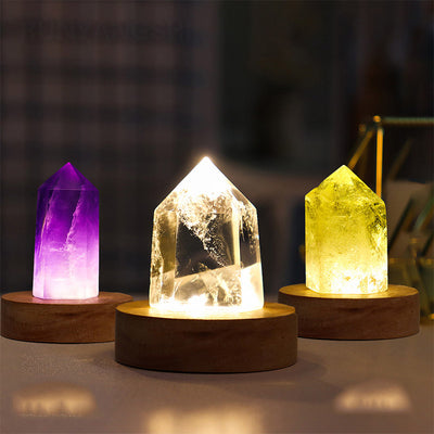 Olivenorma Natural Crystal Healing Crystal Lamp Decoration