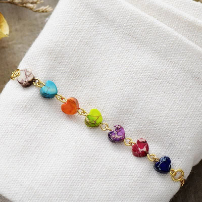 Olivenorma Seven Colors Emperor Stone Chakra Bracelet Necklace