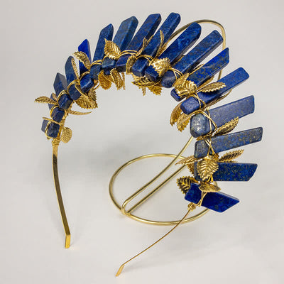 Olivenorma Lapis Lazuli Moon Witch Crystal Crown