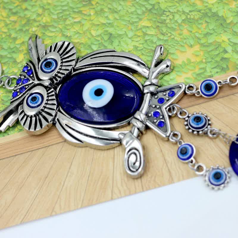 Olivenorma Evil Eye & Owl Protection Amulet Wall Decor