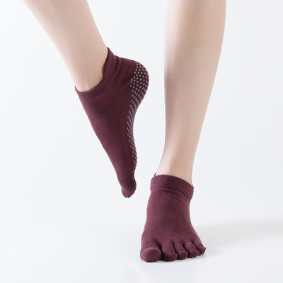 Olivenorma Solid Color Non Slip Grip Pilates Socks