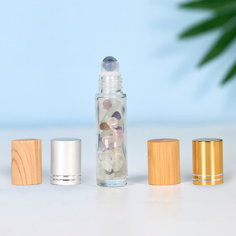 Olivenorma Crystal Roll-On Essential Oil Bottle Gemstone Decoration