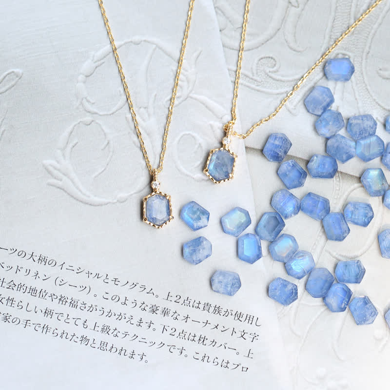 Olivenorma Natural Blue Moonstone Jewelry Set