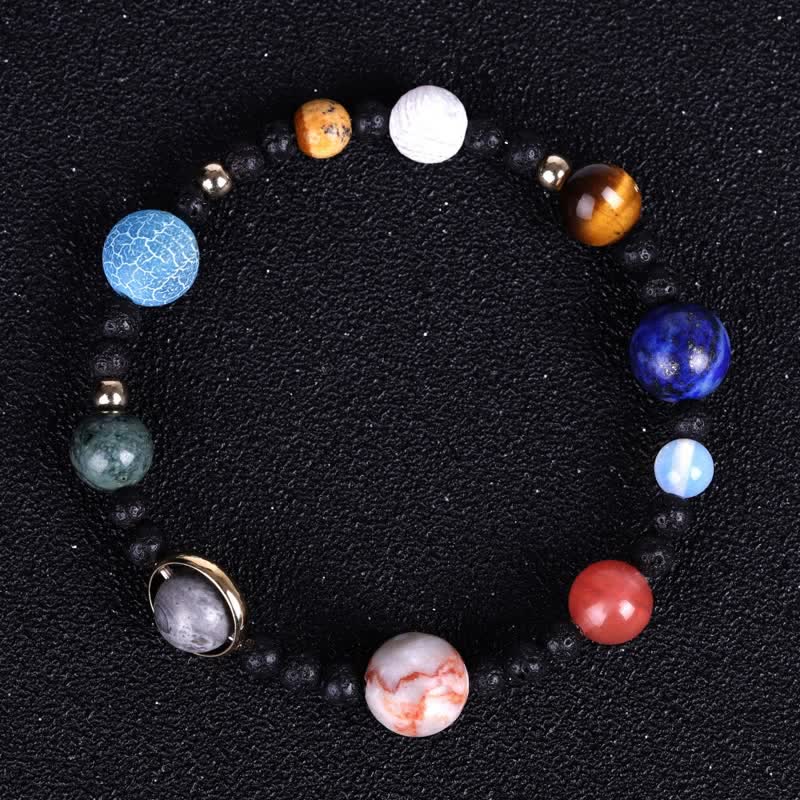 Olivenorma Natural Stone Planets Galaxy Solar System Bracelet